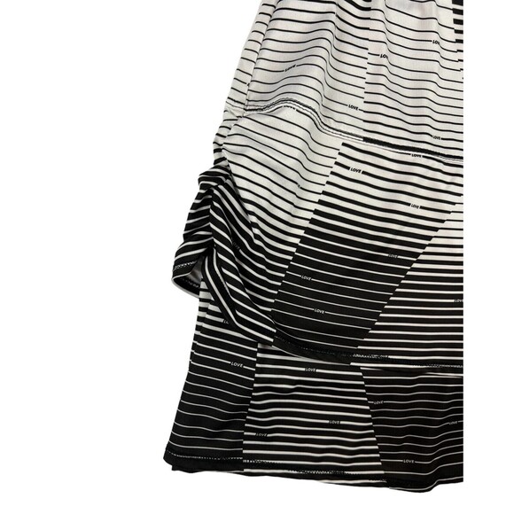 Lucky In Love Black & White Abstract Stripe Love Print Athletic Skort Size XL - Picture 5 of 7